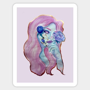 Peony Lady Sticker